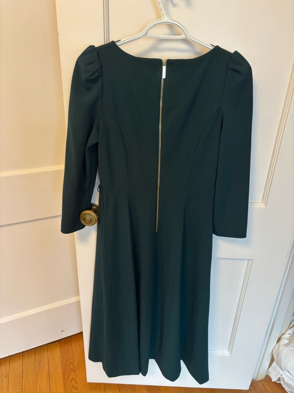 Calvin Klein Dark Green Long-Sleeve Midi Dress - Picture 2 of 5